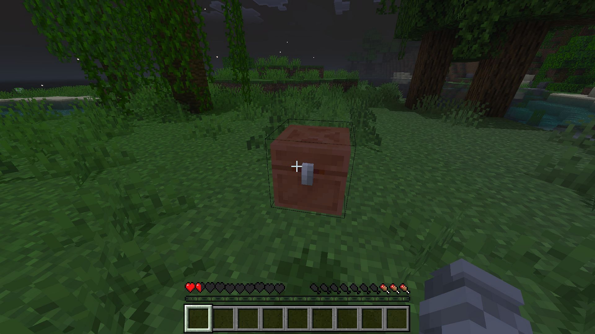 Place items in the copper chest for the mob to sort (Image via Sportskeeda Gaming || Mojang Studios)